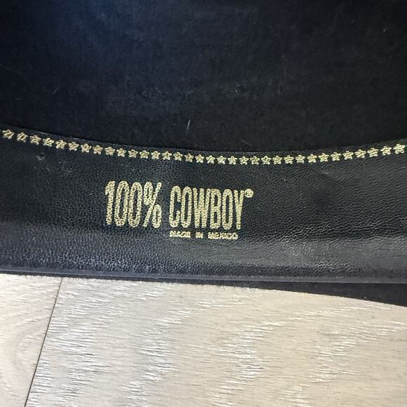 Vtg Tony Lama Black Cowboy Rancher Western Hat Santa Fe XXX Premium Wool Oval - Picture 5 of 9